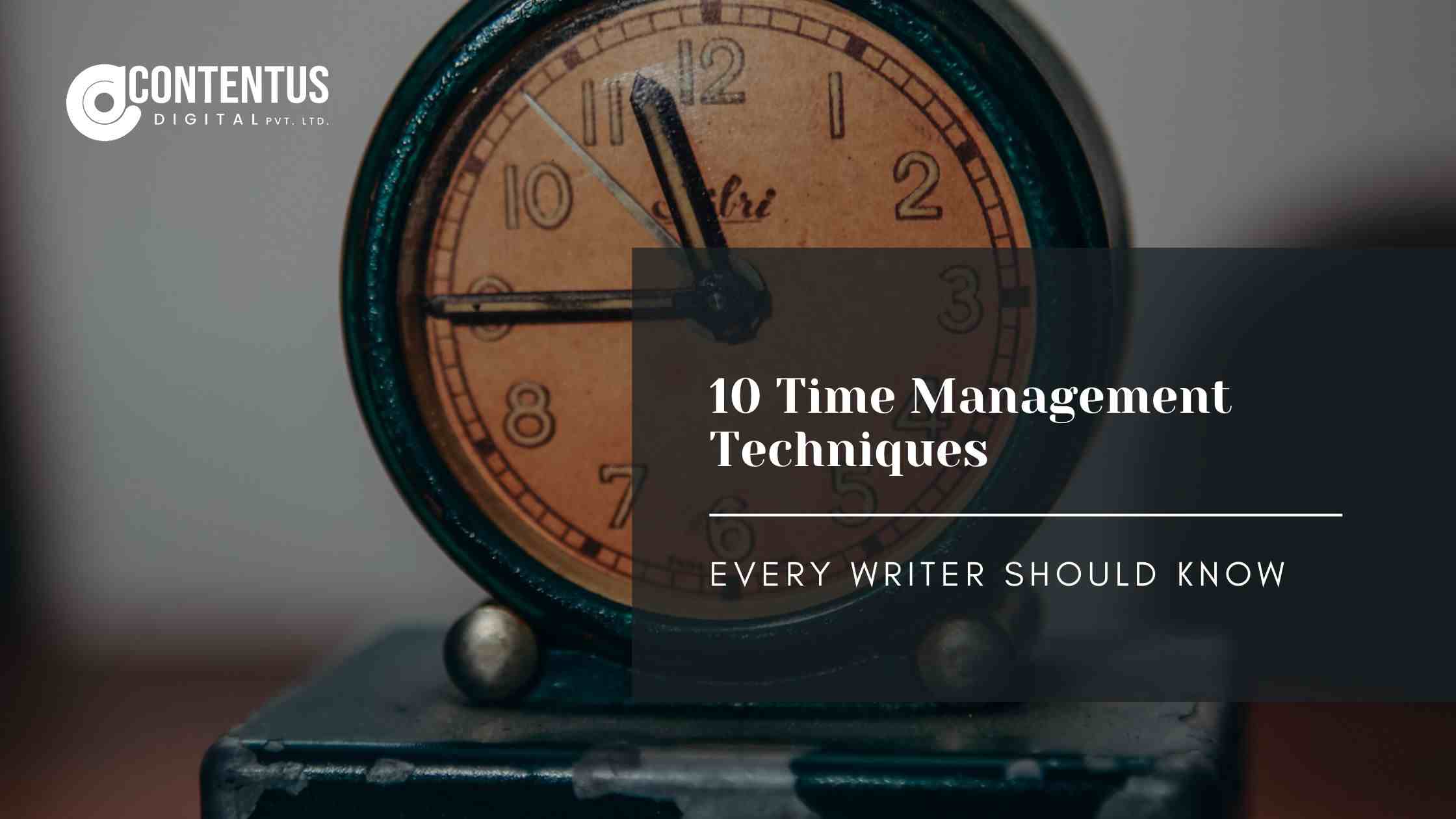 10 Time Management Techniques for Writers